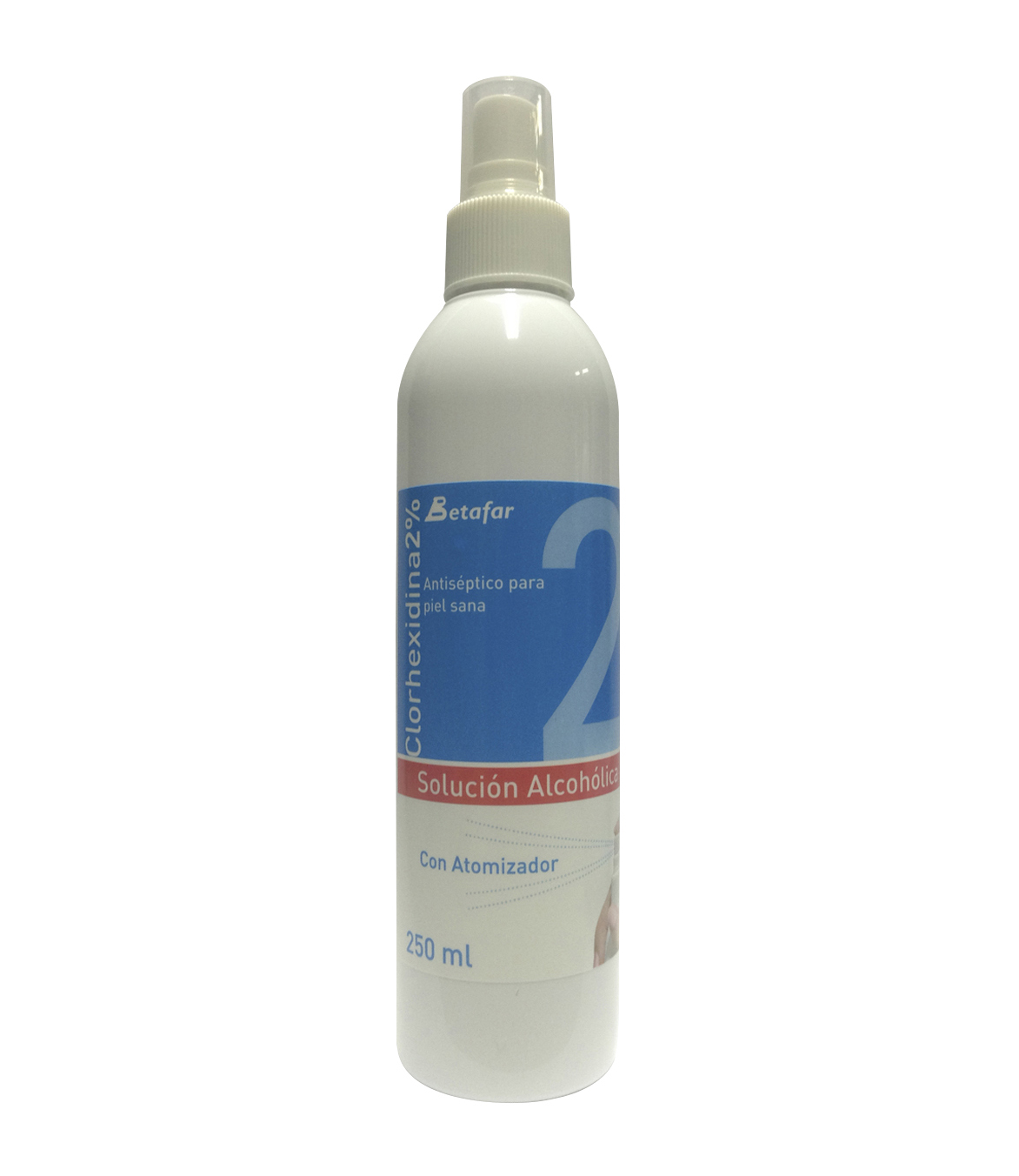 Clorhexidina alcohólica al 2%, 250ml con pulverizador