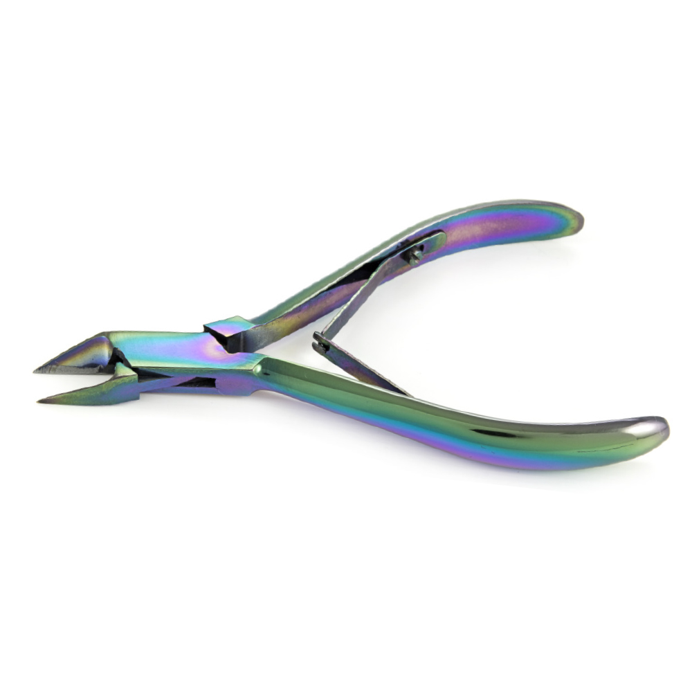 Alicate TITANIO de 11,5cm, Corte recto punta fina