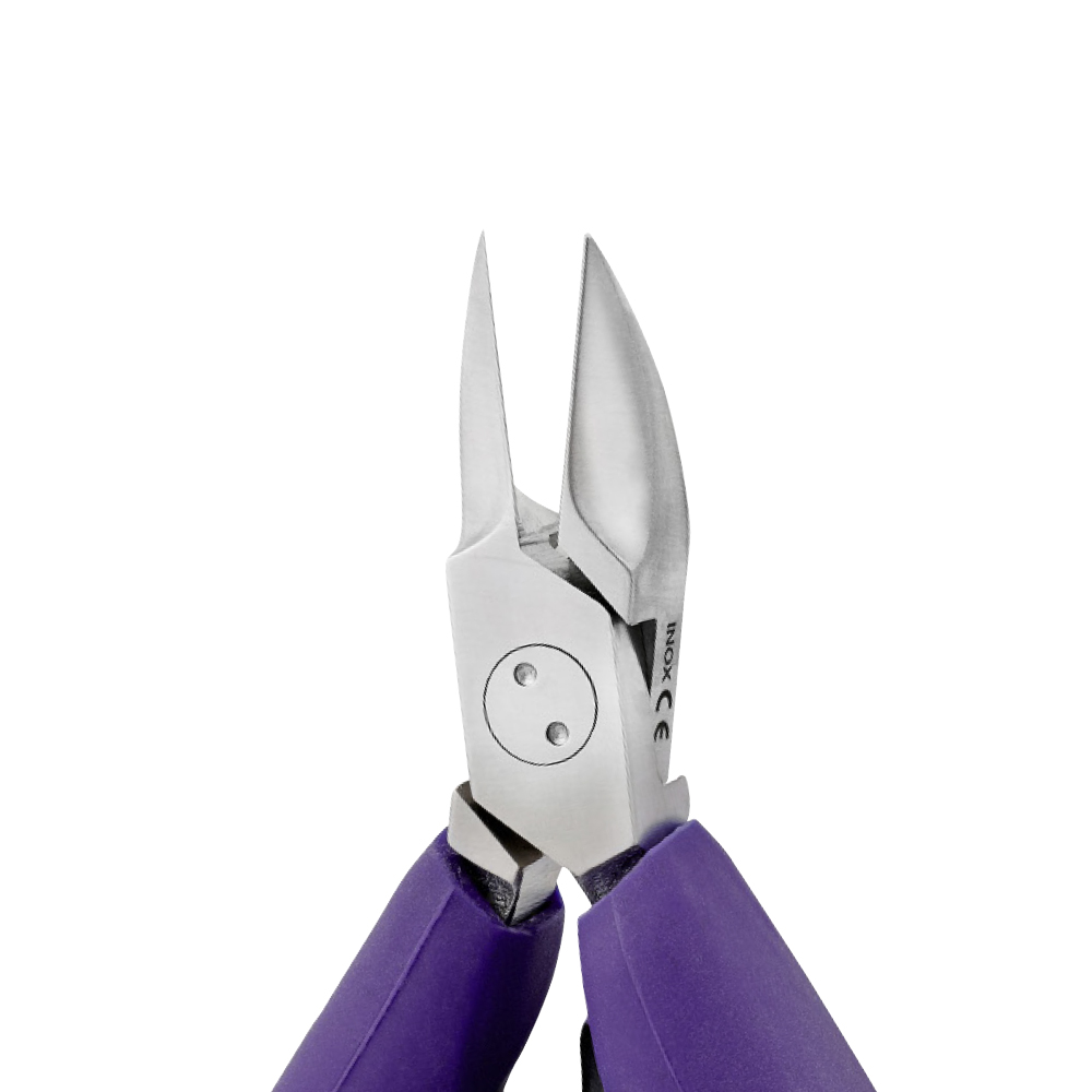 Alicate AKORI 13cm, Lila, Corte recto punta fina biselada - Ítem1