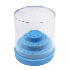 Fresero pirámide PVC 3 niveles, capacidad 48 fresas, azul