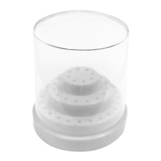 Fresero pirámide PVC 3 niveles, capacidad 48 fresas, blanco