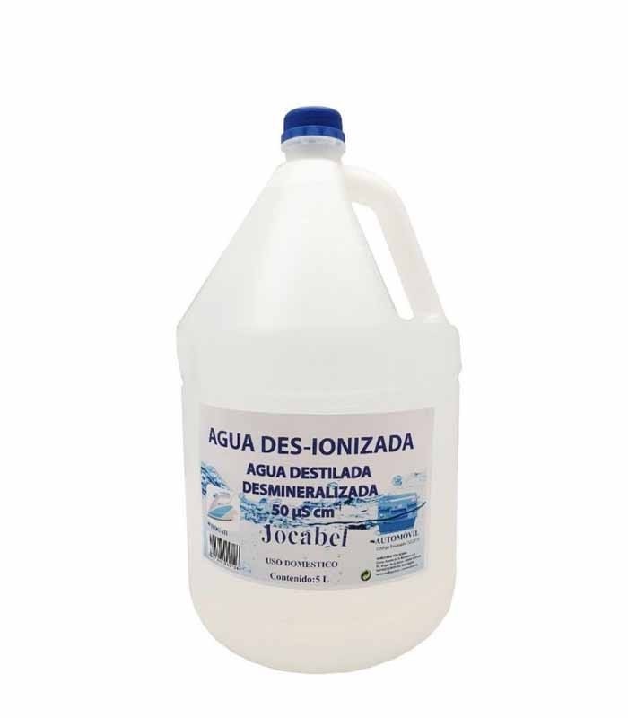 Agua destilada / desionizada, 5 litros