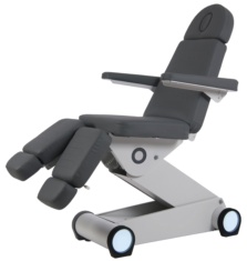 Sillón Podoblight, doble pernera mecánica,3 motores, mando, Gris antracita