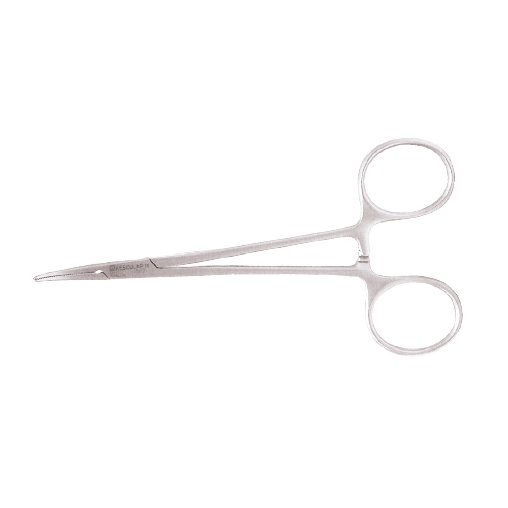 Pinza mosquito HALSTED curva sin dientes, 125mm, AESCULAP, BH111R