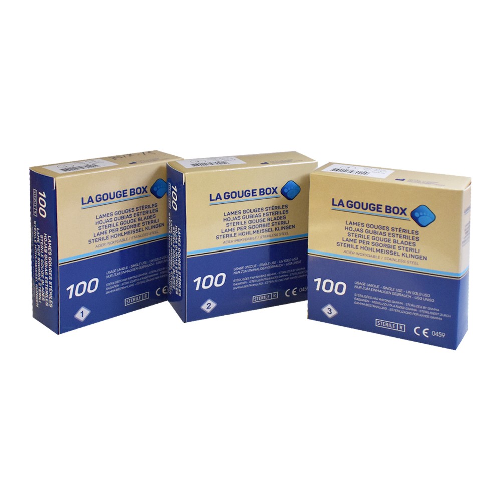 Gubias estériles La Gouge Box 100 unidades.